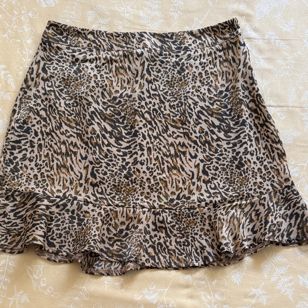 Forever 21 Animal Print A-Line Skirt